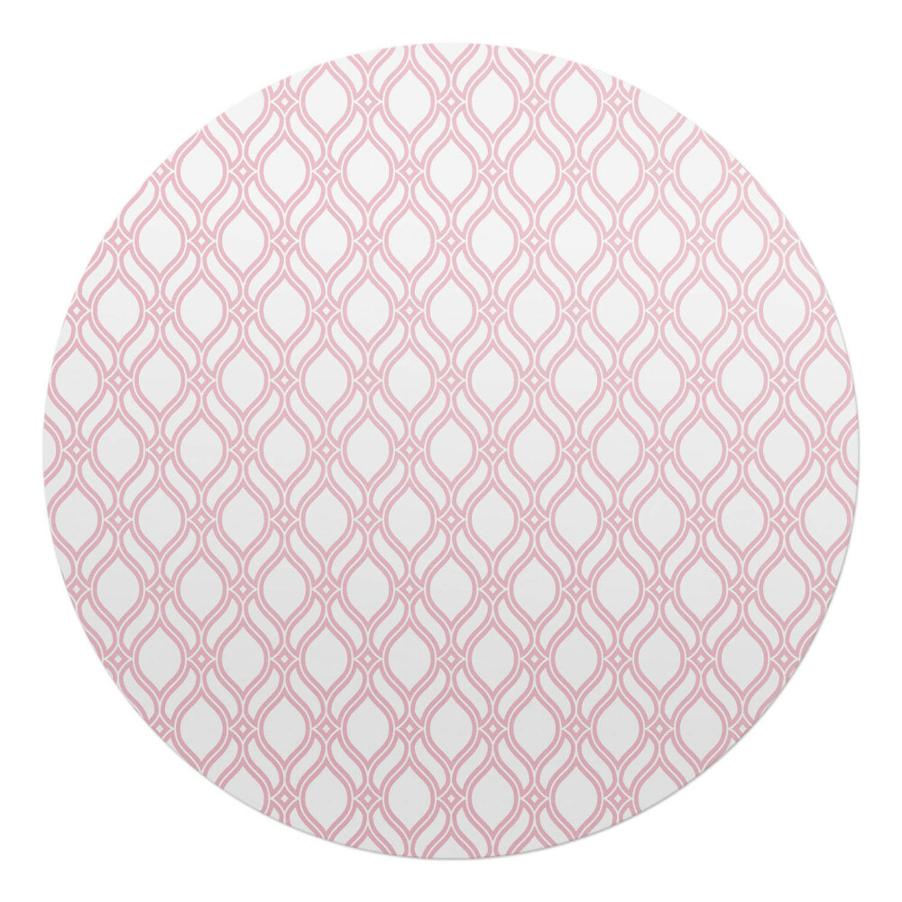 Podložka pod stoličku na kolieskach okrúhla Geometrický retro vzor