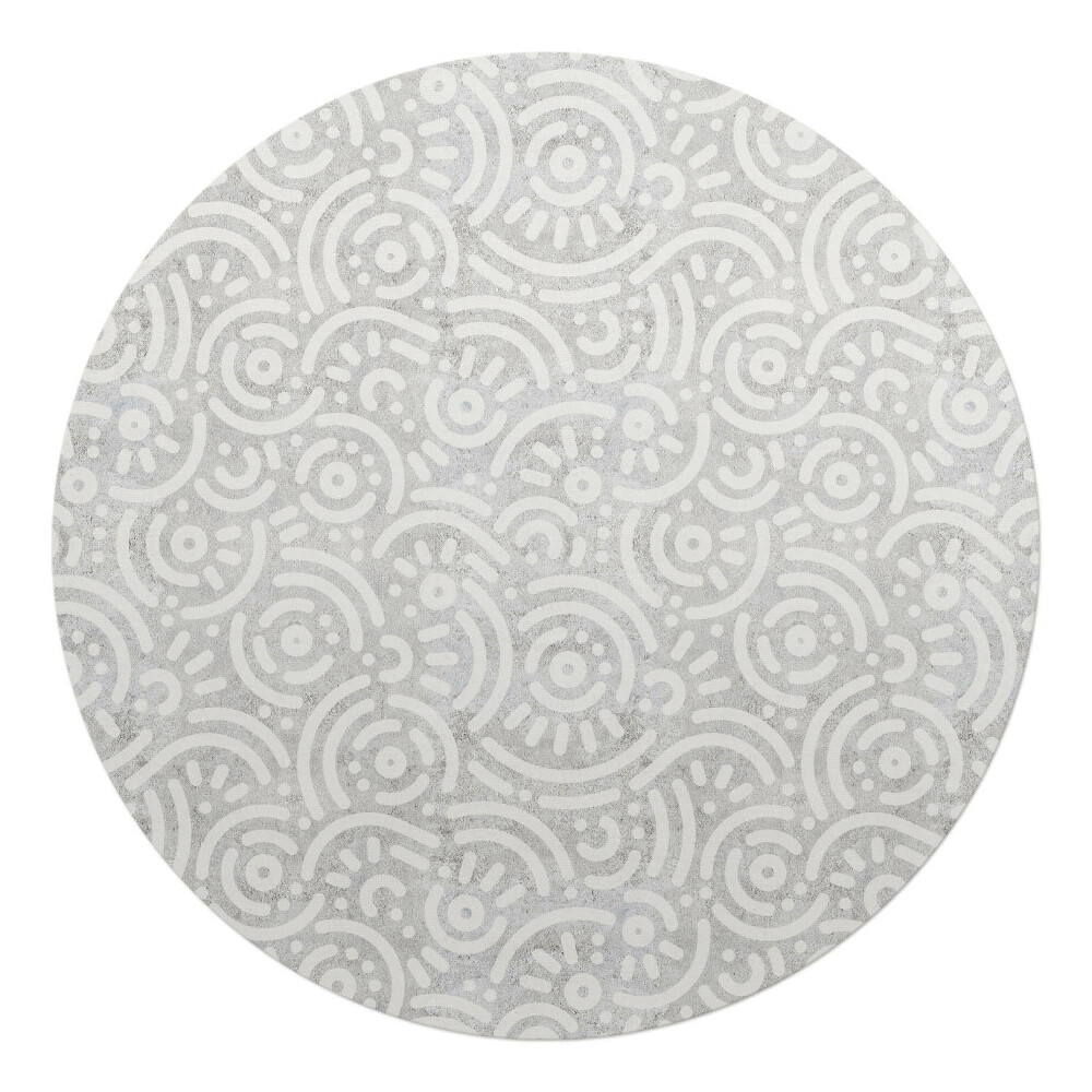 Podložka pod stoličku okrúhla Geometrický retro vzor