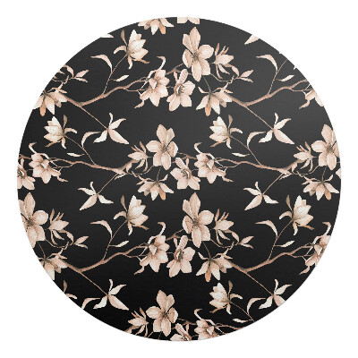 Podložka pod stoličku okrúhla Vintage kvetinový vzor