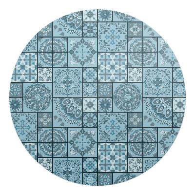 Podložka pod kolieskovú stoličku okrúhla Geometrická mozaika