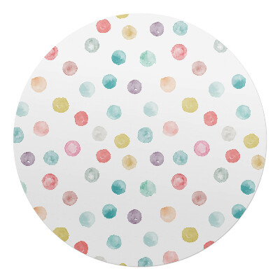 Podložka pod stoličku okrúhla Pastelové bodky