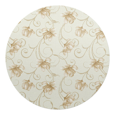 Podložka pod stoličku na kolieskach okrúhla Kvetinový ornament
