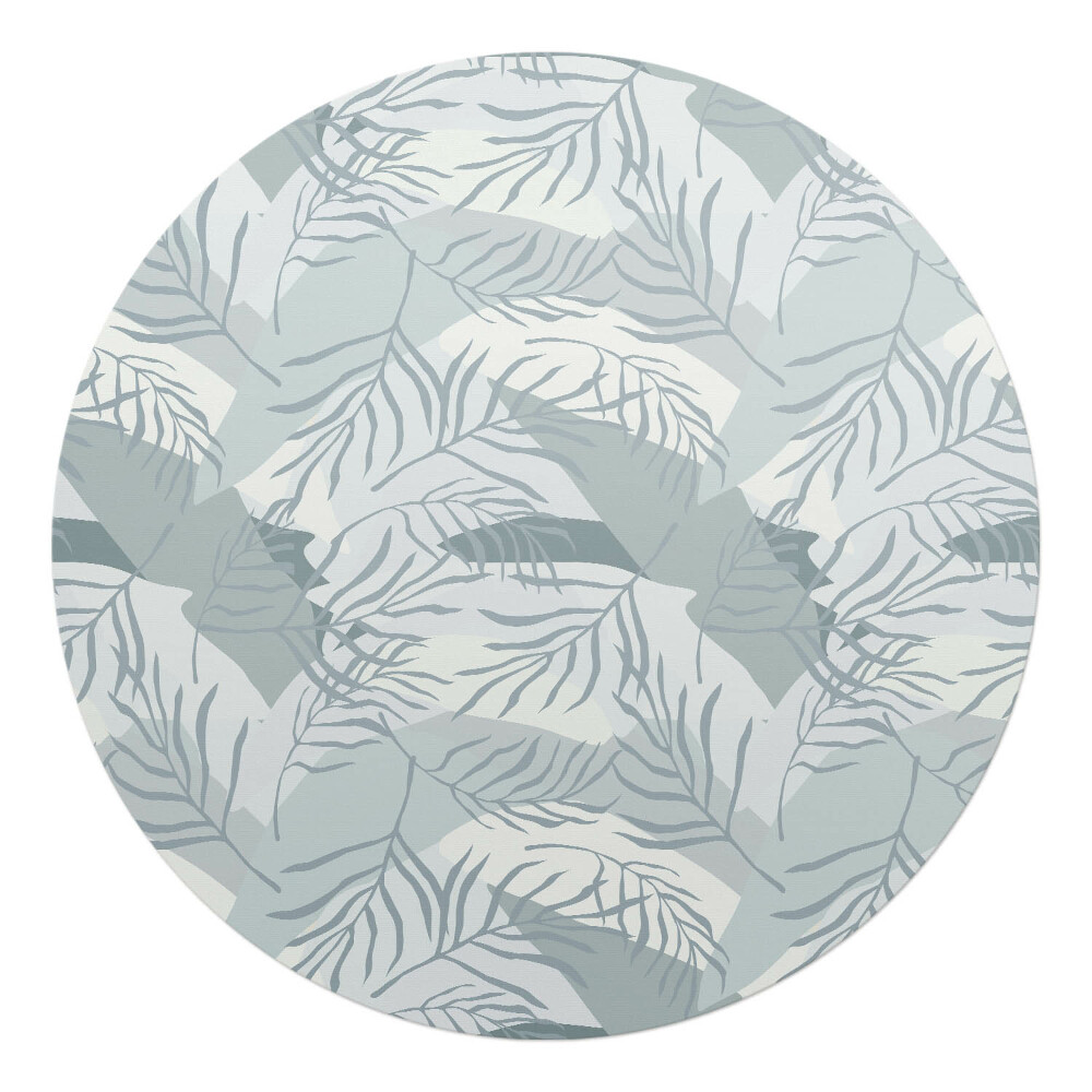 Podložka pod kolieskovú stoličku okrúhla Listy v pastelových farbách