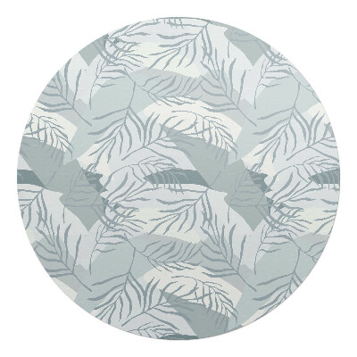 Podložka pod kolieskovú stoličku okrúhla Listy v pastelových farbách