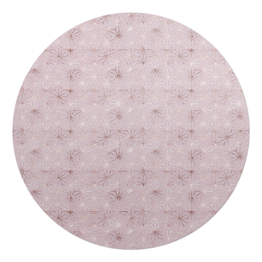 Podložka pod kolieskovú stoličku okrúhla Geometrický kvetinový vzor