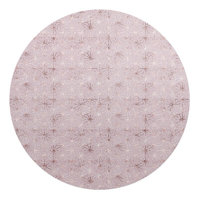 Podložka pod kolieskovú stoličku okrúhla Geometrický kvetinový vzor