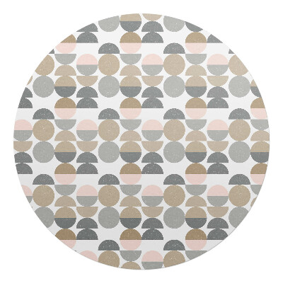 Podložka pod stoličku okrúhla Geometrické polkruhy