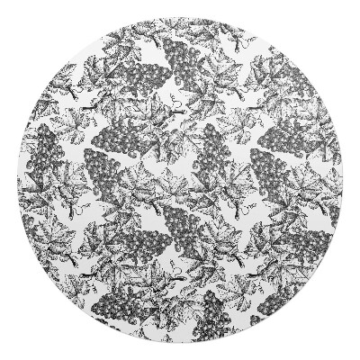 Podložka pod kolieskovú stoličku okrúhla Hrozno a listy