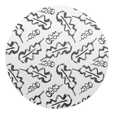 Podložka pod kolieskovú stoličku okrúhla Listy v abstrakcii