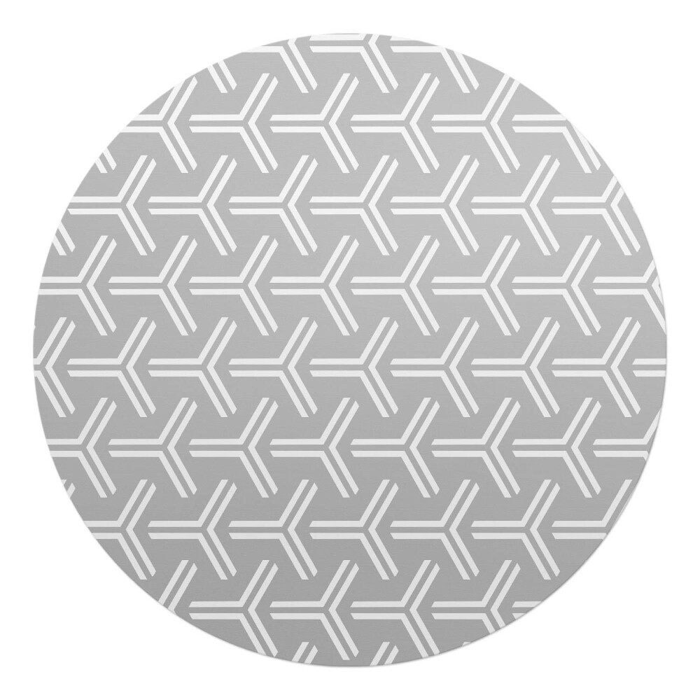 Podložka pod stoličku na kolieskach okrúhla Geometrický vzor