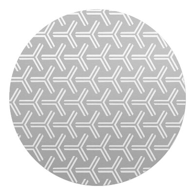 Podložka pod stoličku na kolieskach okrúhla Geometrický vzor