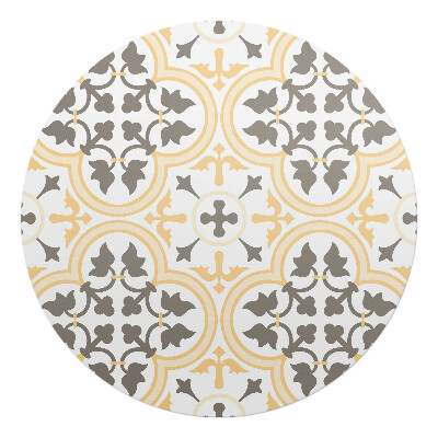 Podložka pod kolieskovú stoličku okrúhla Rastlinná ozdoba