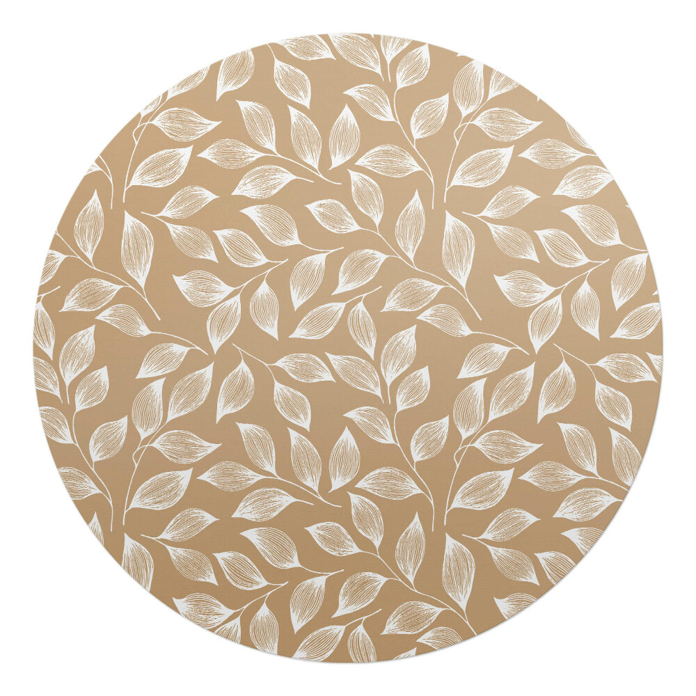 Podložka pod stoličku okrúhla Listy na vetvičkách
