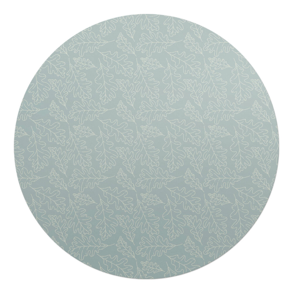 Podložka pod stoličku na kolieskach okrúhla Vzor dubových listov
