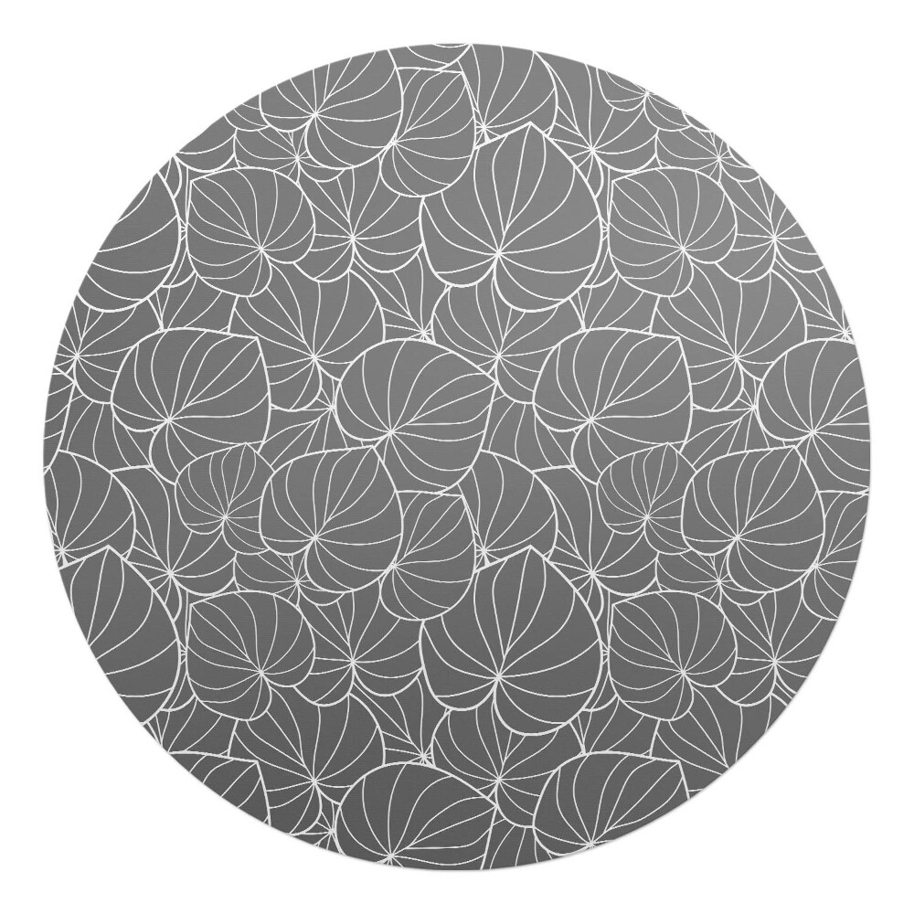 Podložka pod stoličku okrúhla Listy v abstrakcii