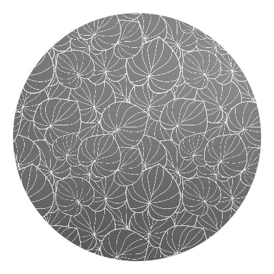 Podložka pod stoličku okrúhla Listy v abstrakcii