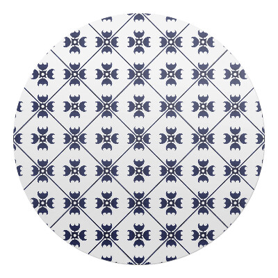 Podložka pod kolieskovú stoličku okrúhla Geometrický retro vzor