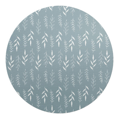 Podložka pod kolieskovú stoličku okrúhla Vzor listov rastlín