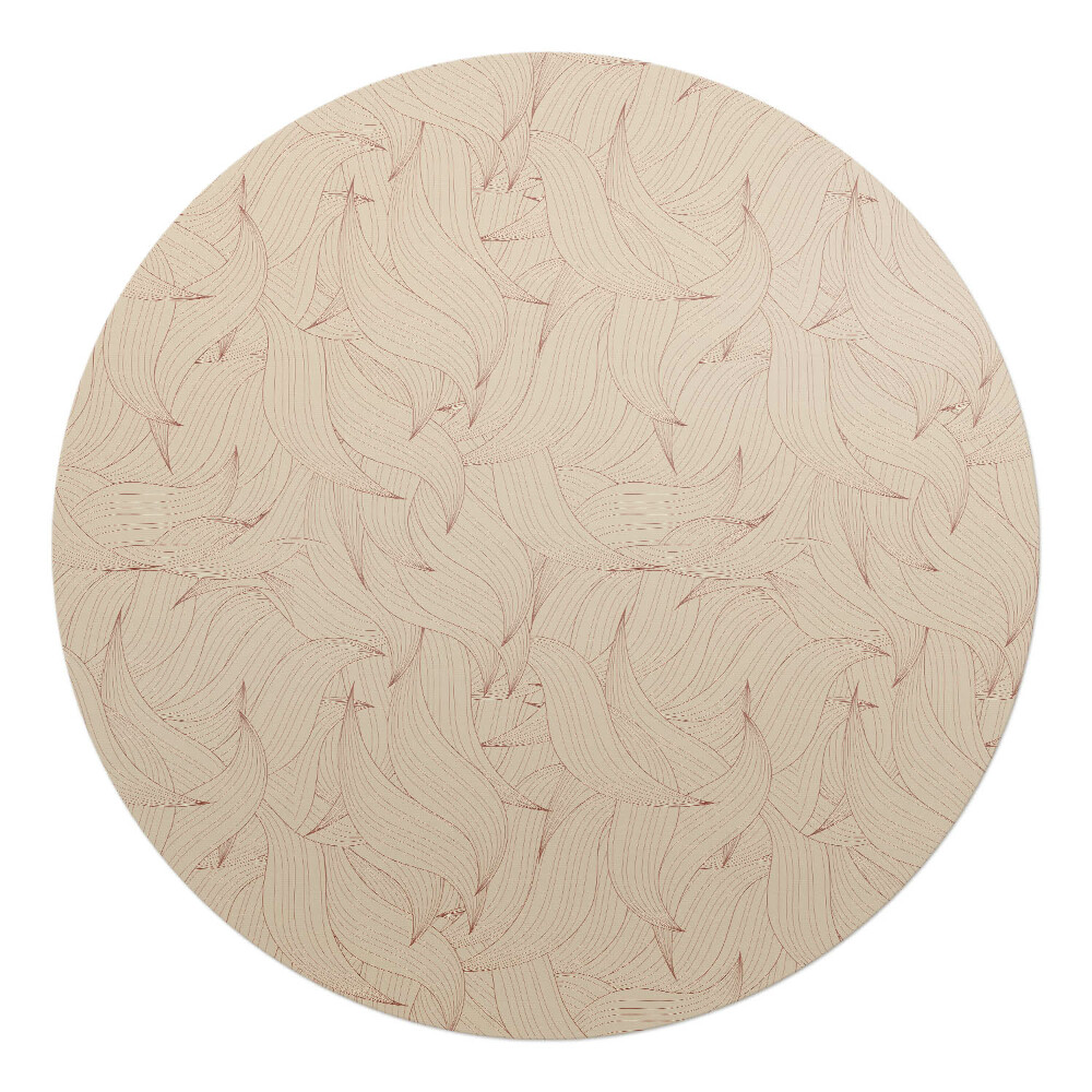 Podložka pod stoličku okrúhla Vlnité línie abstrakcie