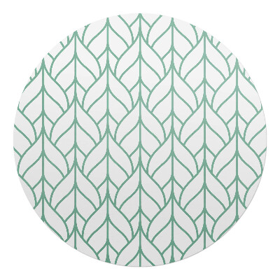 Podložka pod kolieskovú stoličku okrúhla Listy vo vzore