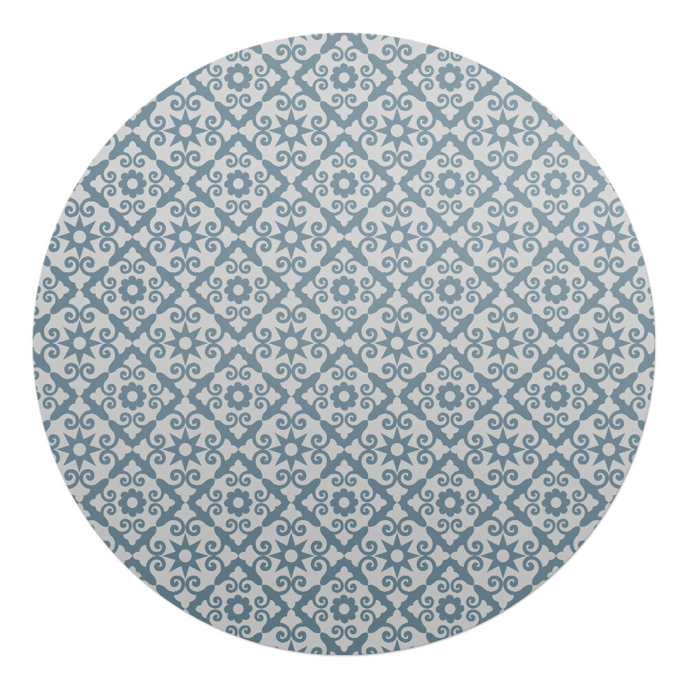 Podložka pod stoličku okrúhla Kvetinový ornament