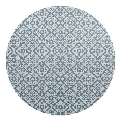 Podložka pod stoličku okrúhla Kvetinový ornament