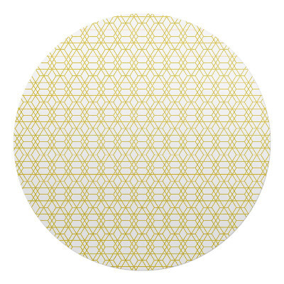 Podložka pod kolieskovú stoličku okrúhla Geometrický kockovaný vzor