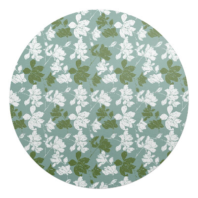 Podložka pod stoličku okrúhla Kvetinový listový vzor