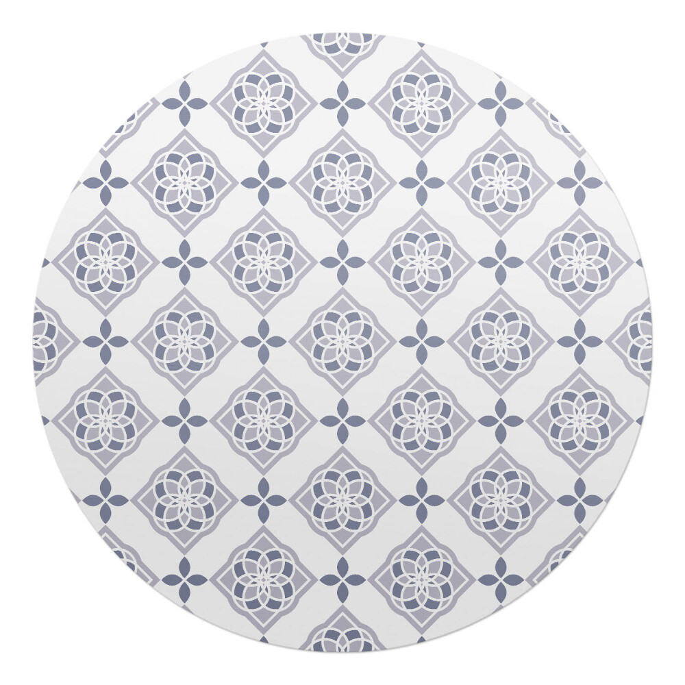 Podložka pod kolieskovú stoličku okrúhla Geometrický kvet