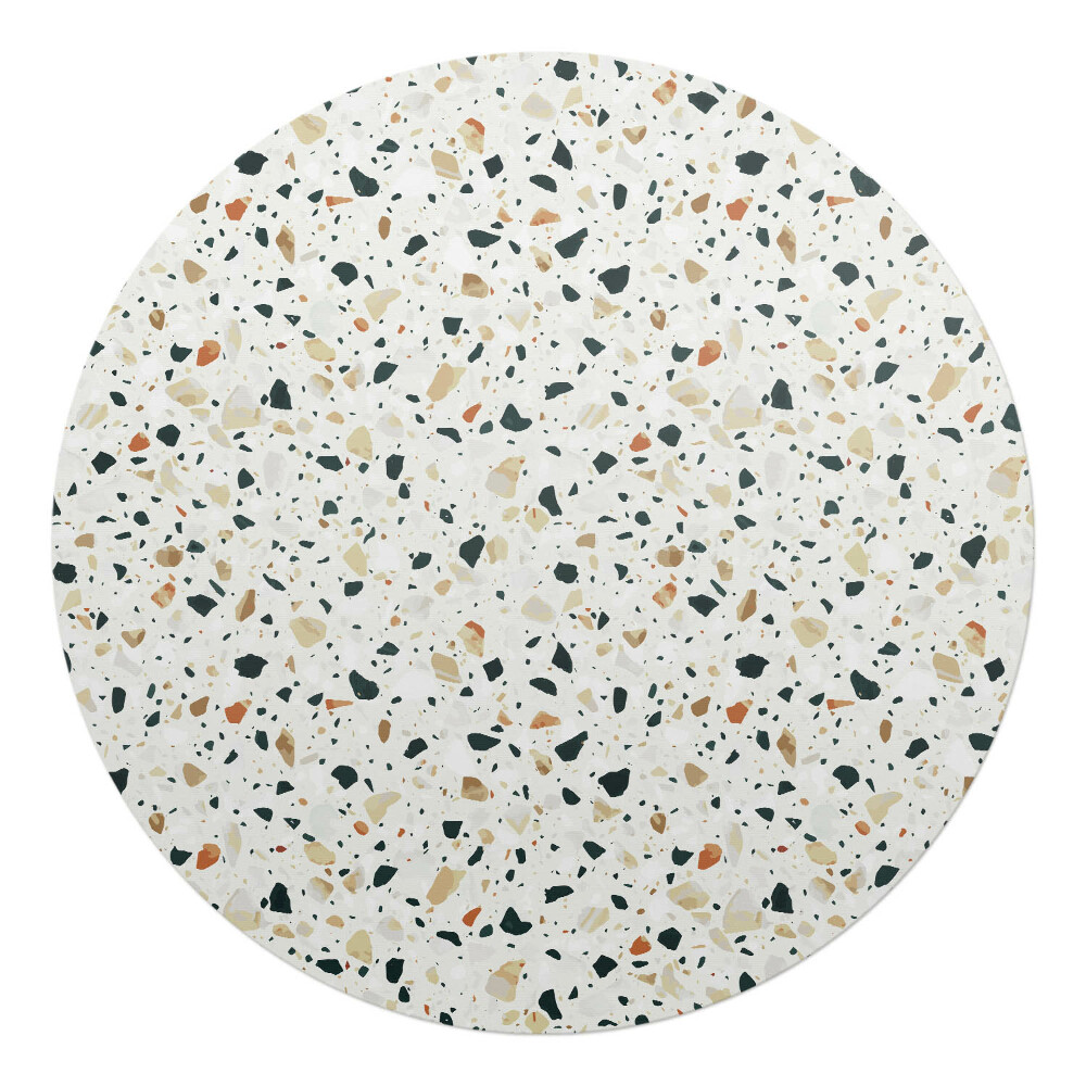 Podložka pod kolieskovú stoličku okrúhla Klasický vzor terrazza