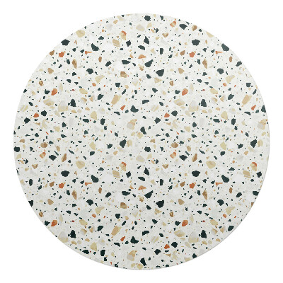 Podložka pod kolieskovú stoličku okrúhla Klasický vzor terrazza