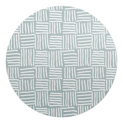 Podložka pod stoličku na kolieskach okrúhla Geometrický čiarový vzor