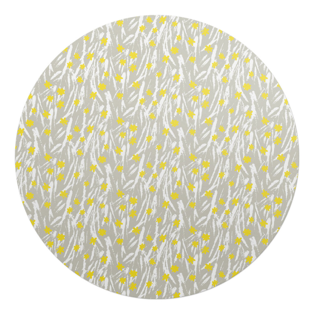 Podložka pod stoličku okrúhla Kvetinový vzor z konárov