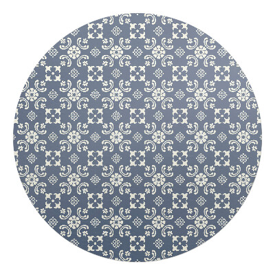 Podložka pod stoličku okrúhla Kvetinový ornament