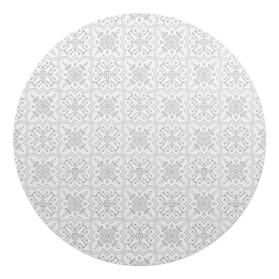 Podložka pod kolieskovú stoličku okrúhla Symetrický ornament