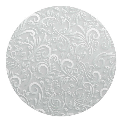 Podložka pod stoličku na kolieskach okrúhla Elegantná listová ozdoba