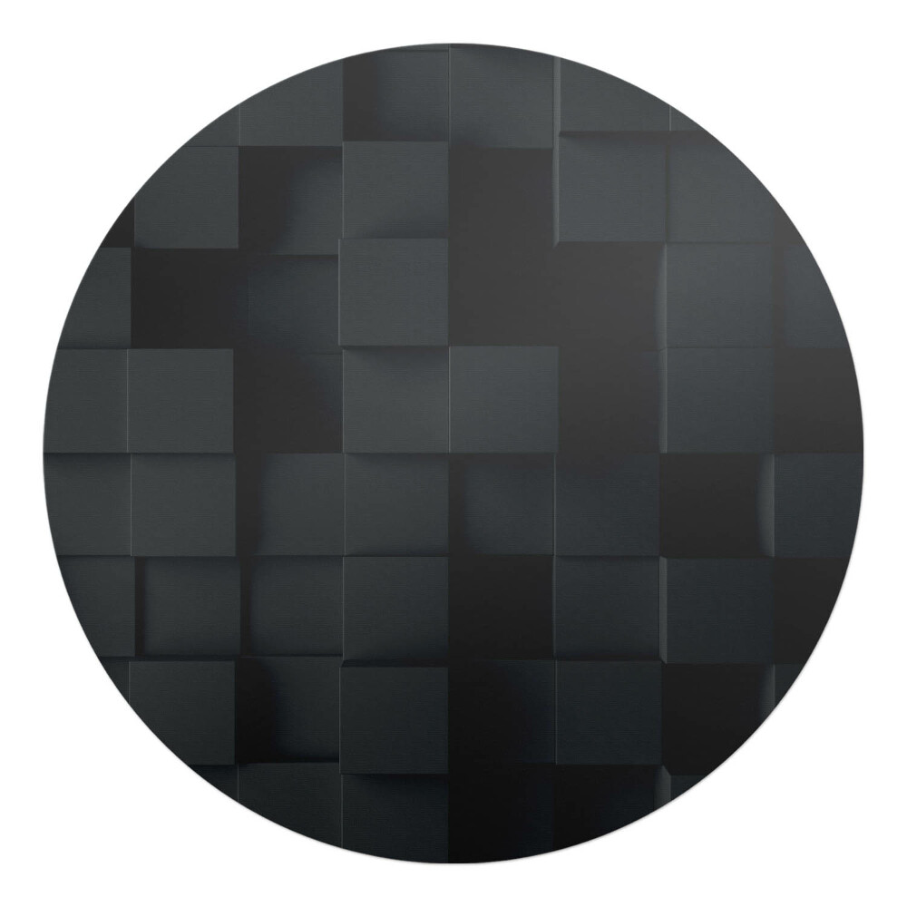 Podložka pod stoličku okrúhla 3D kocky