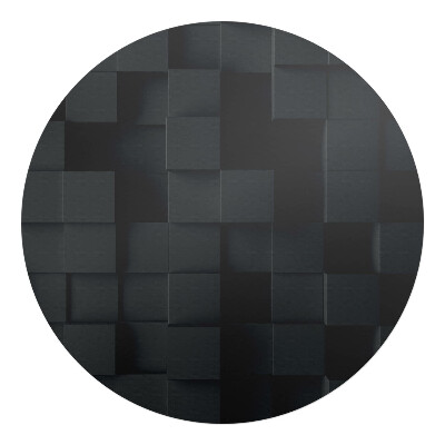 Podložka pod stoličku okrúhla 3D kocky