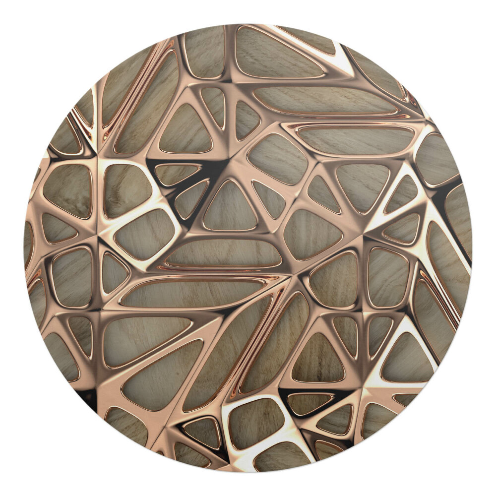 Podložka pod kolieskovú stoličku okrúhla Organické 3D čiary