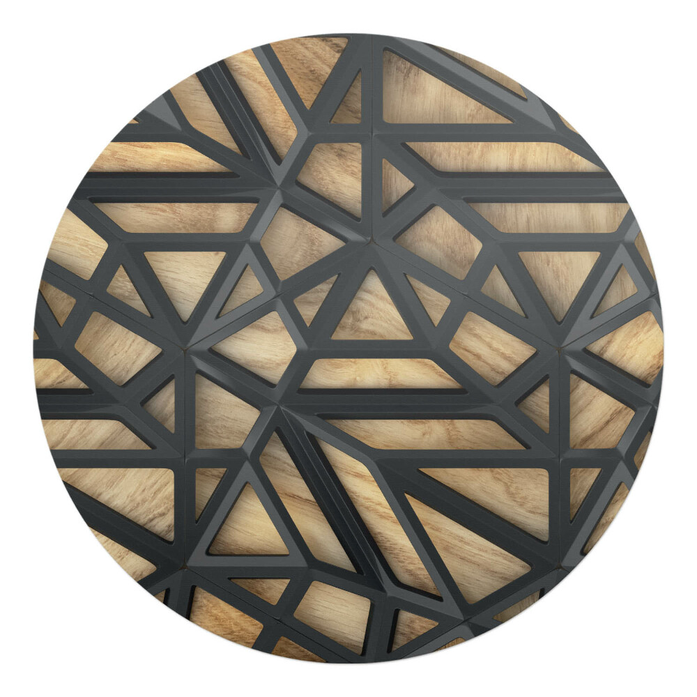 Podložka pod kolieskovú stoličku okrúhla Geometrický 3D vzor