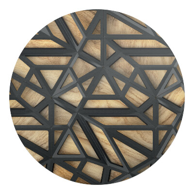 Podložka pod kolieskovú stoličku okrúhla Geometrický 3D vzor