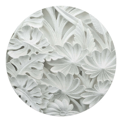 Podložka pod kolieskovú stoličku okrúhla Kvetinový reliéf