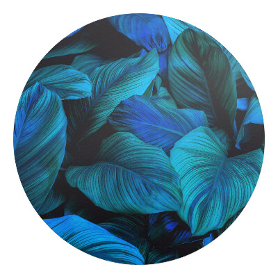 Podložka pod kolieskovú stoličku okrúhla Tropické listy