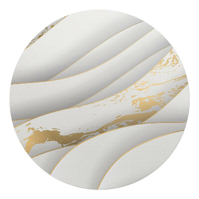 Podložka pod kolieskovú stoličku okrúhla Vlnité čiary so vzorom