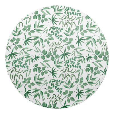Podložka pod kolieskovú stoličku okrúhla Listový vzor
