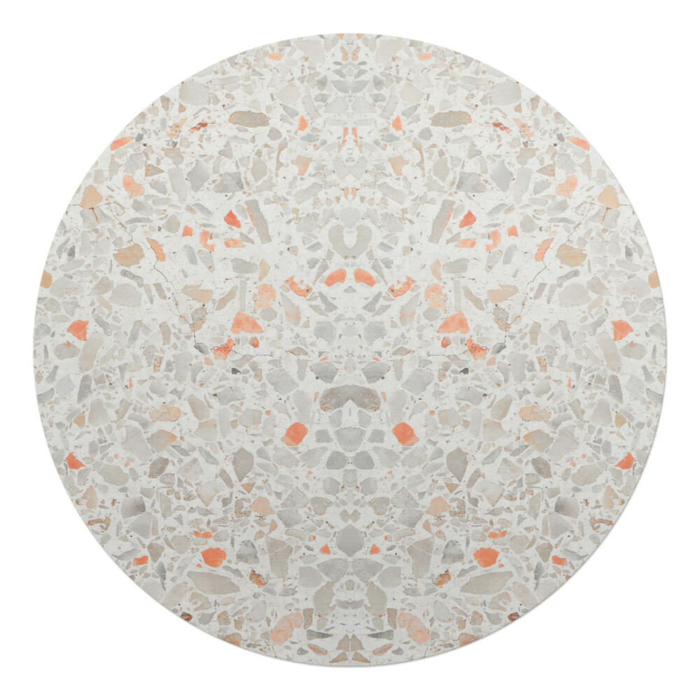 Podložka pod kolieskovú stoličku okrúhla Symetrické terazzo