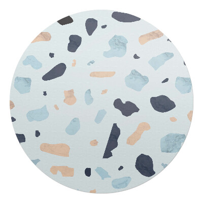 Podložka pod stoličku na kolieskach okrúhla Abstraktné škvrny