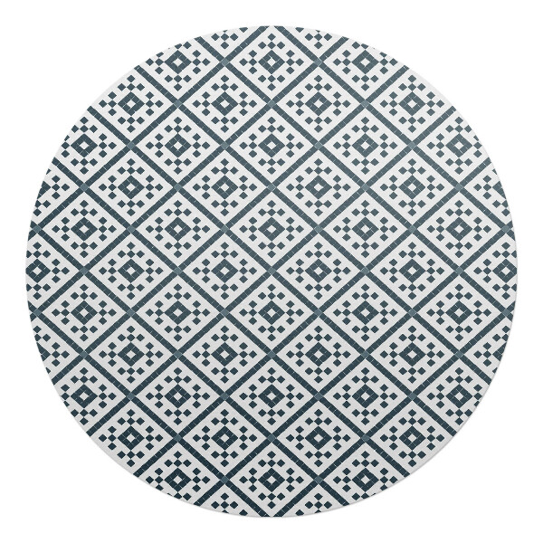 Podložka pod kolieskovú stoličku okrúhla Geometrický retro vzor