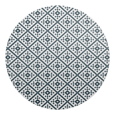 Podložka pod kolieskovú stoličku okrúhla Geometrický retro vzor