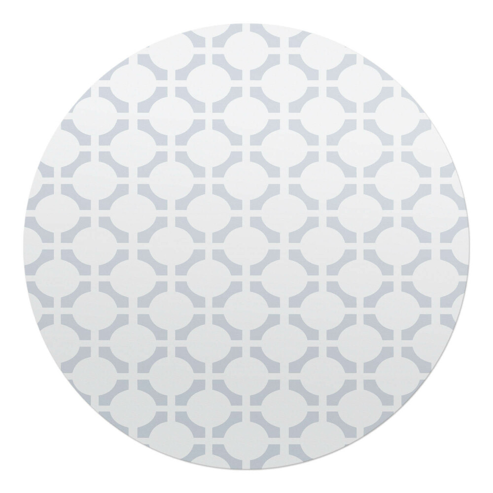 Podložka pod stoličku na kolieskach okrúhla Geometrický retro vzor